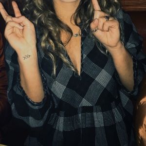 Madewell Black and White Blouse